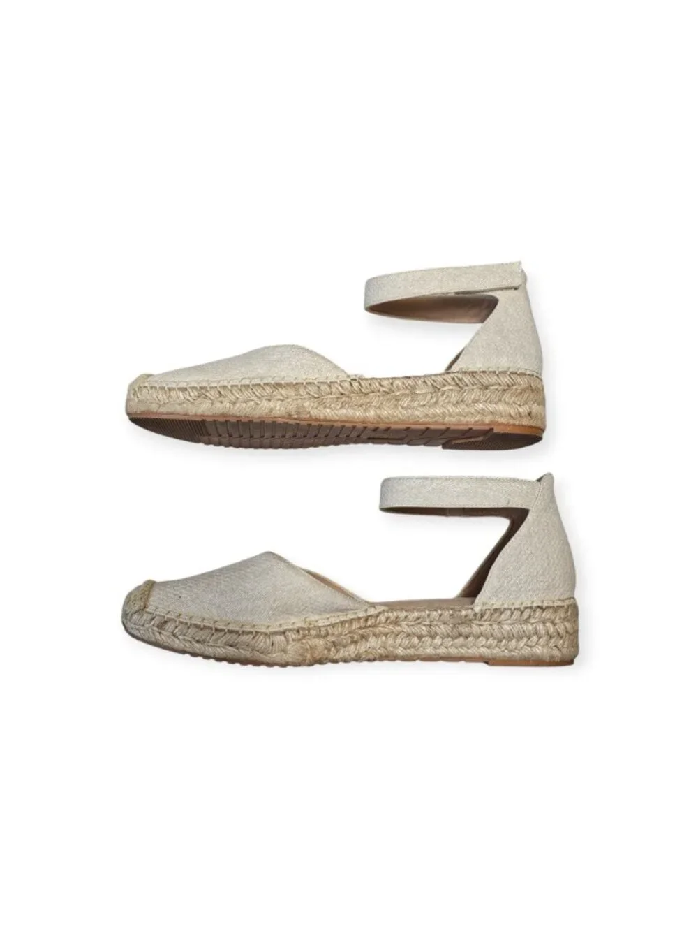 SOUL Naturalizer Wren Espadrille Wedge Sandal Womens 11 Beige Canvas